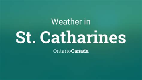 weather fairenheit st catharines on.